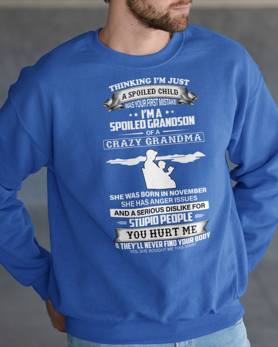 Spoiled by Grandma Shirt November Edition – From Grandma to Grandson snow11 (SKU-GMS2-11)