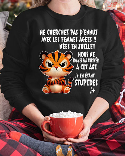 JUILLET T-SHIRT, NE CHERCHEZ PAS D’ENNUI AVEC LES FEMMES ÂGÉES - FMA SNOW07 (SKU2603-328-07)