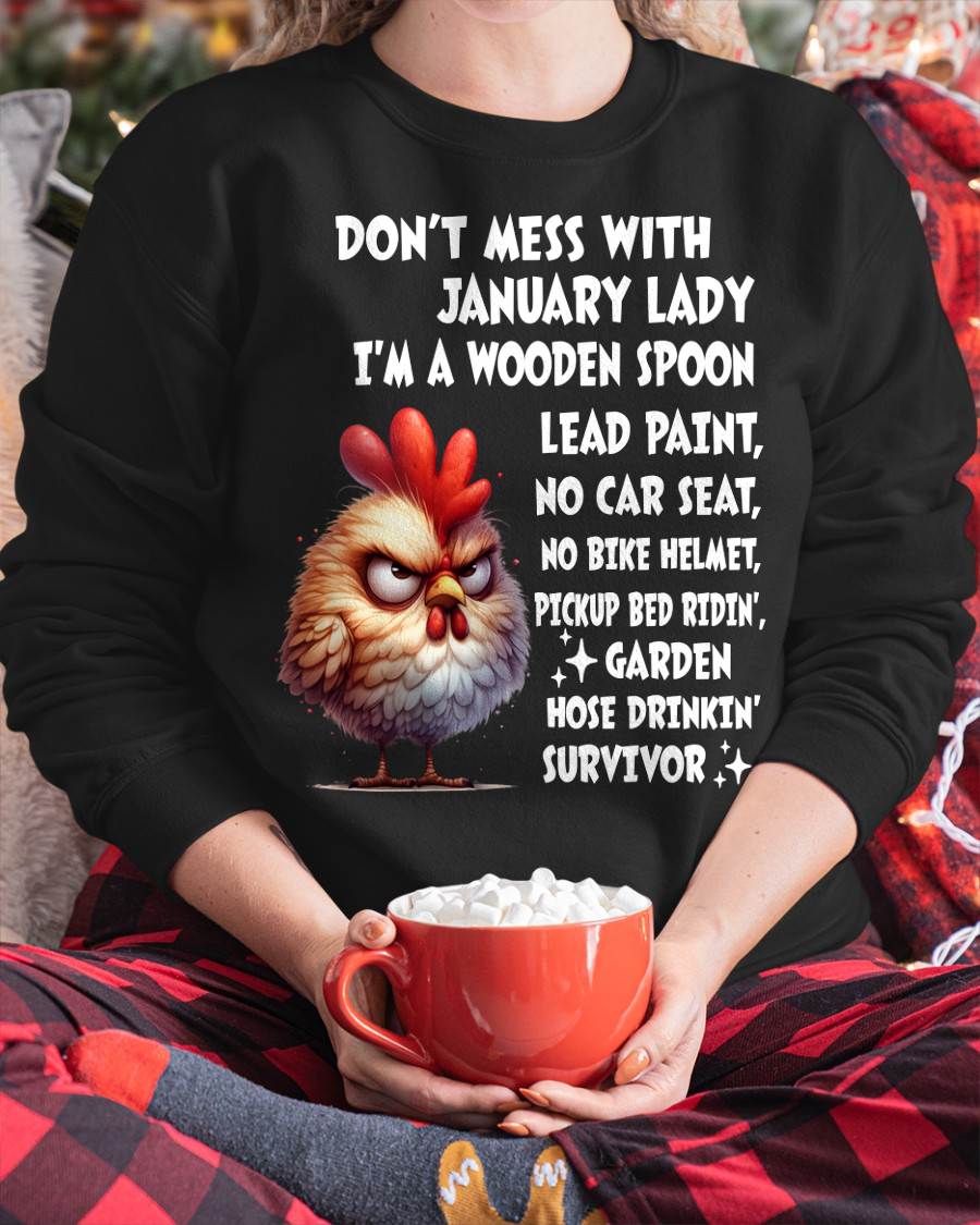 JANUARY SHIRT, I'M A WOODEN SPOON, LEAD PAINT - SNOW01 (SKU2604-254-01)