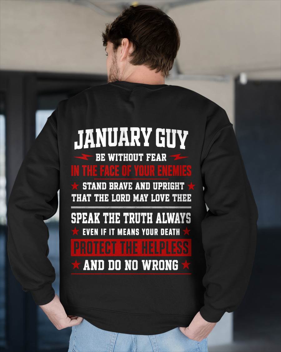 JANUARY SHIRT, STAND BRAVE AND UPRIGHT - SNOW MALE01 (SKU2608-44-01)