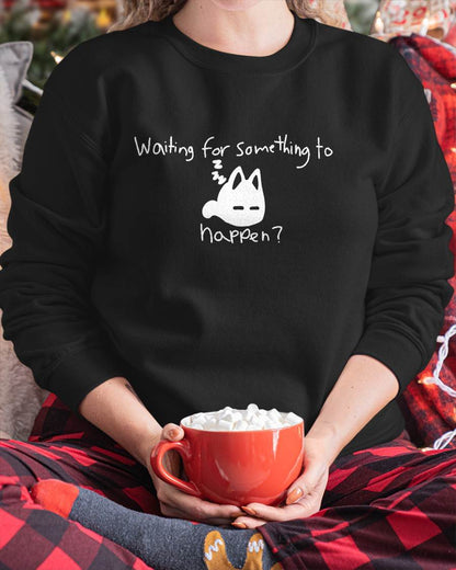 Cat Lover Waiting for Something to Happen Omori Cat Inspired T-Shirt