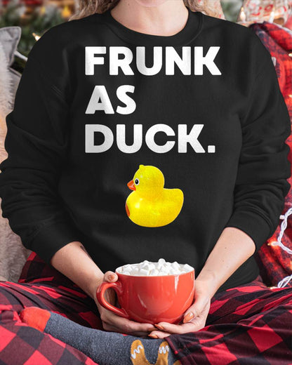 Frunk as Duck Funny Rubber Ducky Drinking Meme Humor T-Shirt