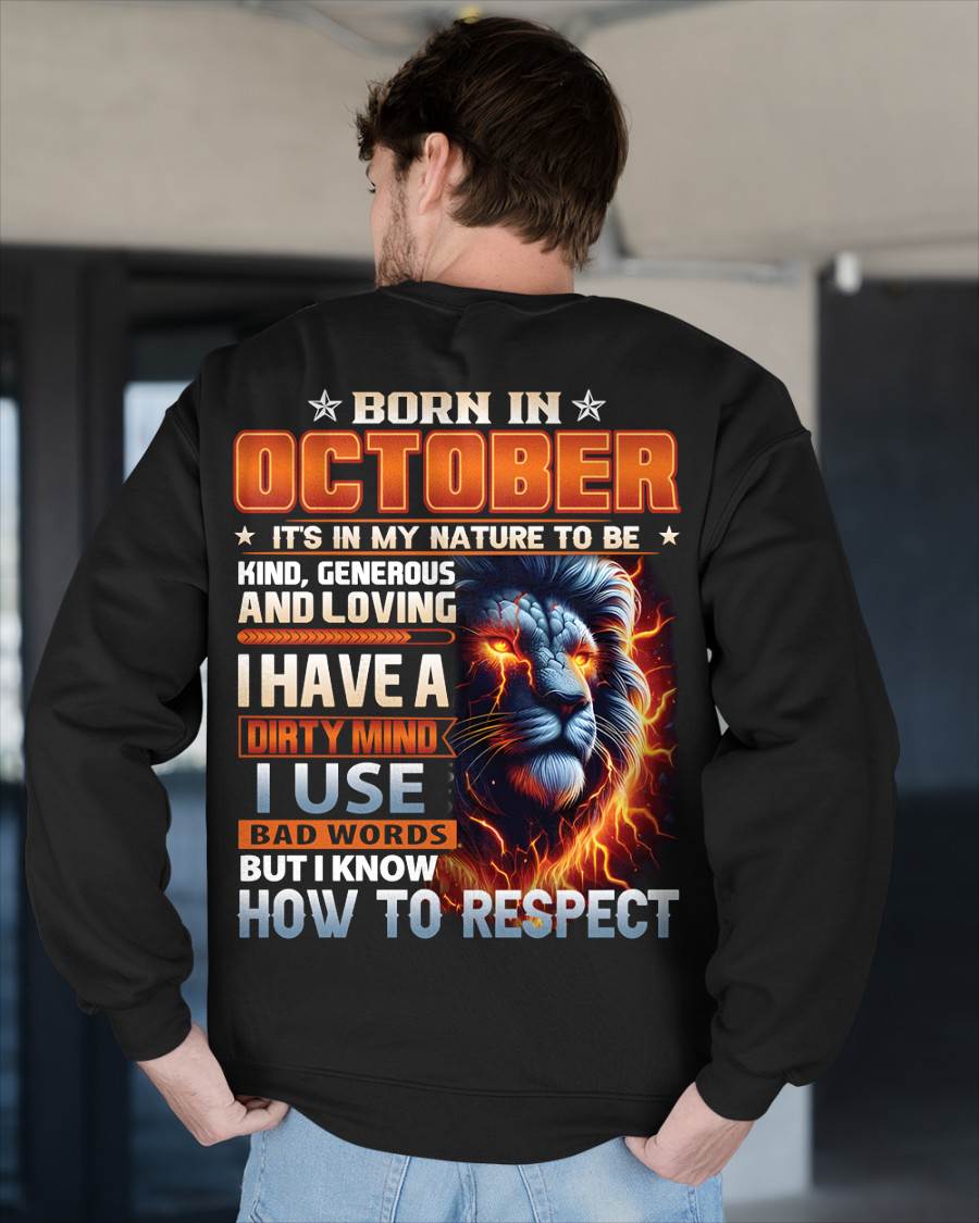 OCTOBER, I KNOW HOW TO RESPECT – SNOW MALE10 (SKU08-84-10)
