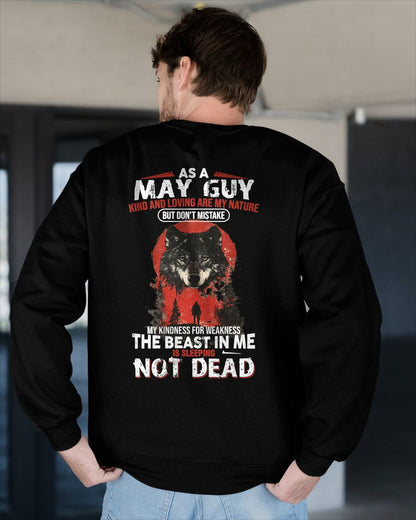 MAY - KIND AND LOVING ARE MY NATURE - BIRTHDAY T-SHIRT FOR MEN - SNOW05 (SKU26T-01-17-05)