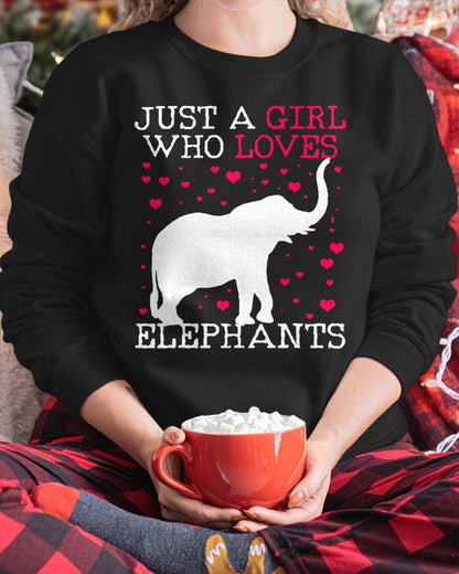 Elephant T-Shirt Elephant T-Shirt Just A Girl Who Loves Tee T-Shirt