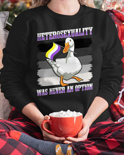 Funny Duck Meme Nonbinary Flag Genderqueer Pride Enby Goose T-Shirt