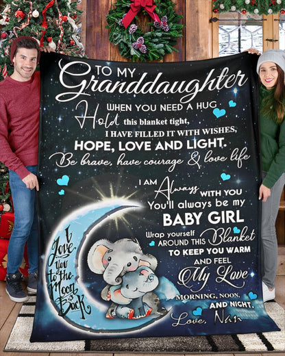 Special Gift For Your Granddaughter Blanket - From Nan (SKU-CHAU-B02)