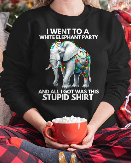 Funny White Elephant Gift Wrapped Elephant Dumb Gift T-Shirt