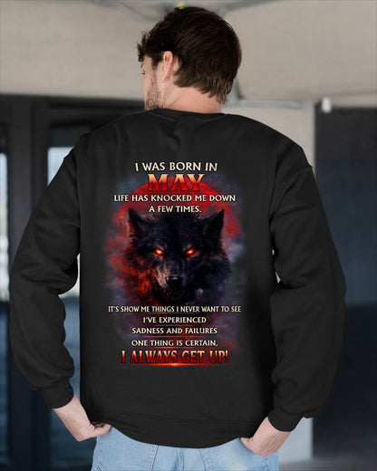 MAY SHIRT, ONE THING IS CERTAIN, I ALWAYS GET UP - SNOW MALE05 (SKU2603-12-05)