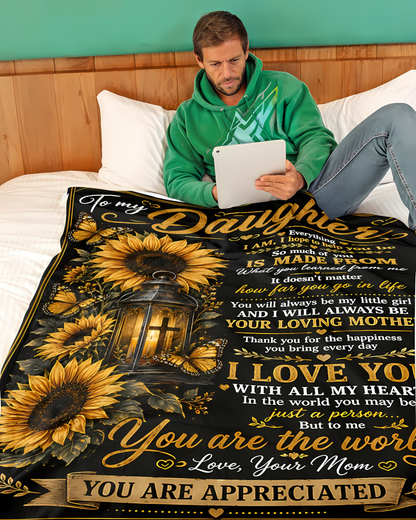 Special Gift For Your Daughter Blanket - From Mom (SKU2608-211)