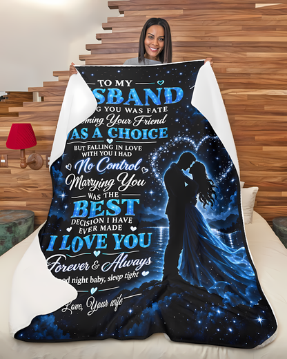 BLANKET FOR HUSBAND – COMFORT & WARMTH GIFT FROM WIFE- SNOW00 (SKU2609-190)