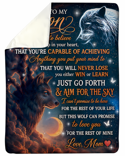 Special Gift For Your Son Blanket - From Mom (SKU2606-11)