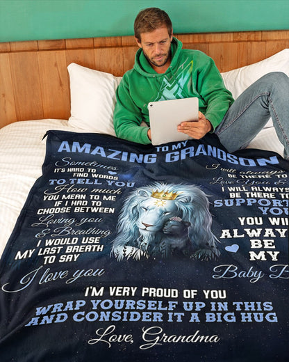 Special Gift For Your Grandson Blanket - From Grandma  (SKUB11-84) FULL