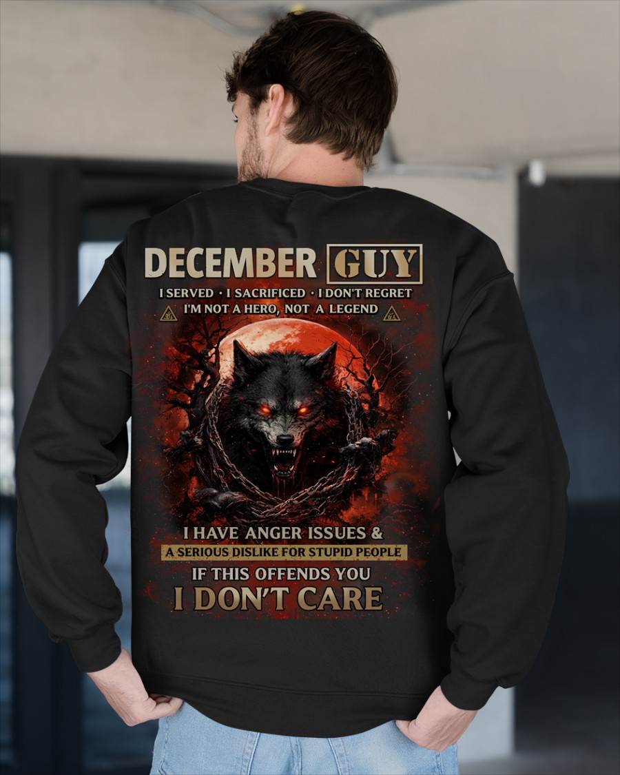 DECEMBER SHIRT, I SERVED I SACRIFICED I DON’T REGRET – SNOW MALE12 (SKU2602-163-12)