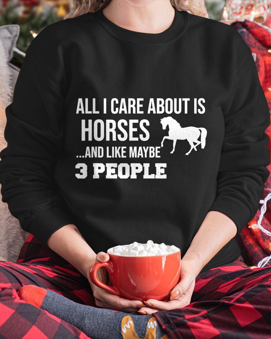 Funny Cute Horse Shirt Gift Men Women Teens T-Shirt