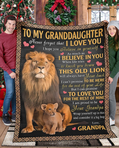 Special Gift For Your Granddaughter Blanket - From Grandpa (SKUB07-184)