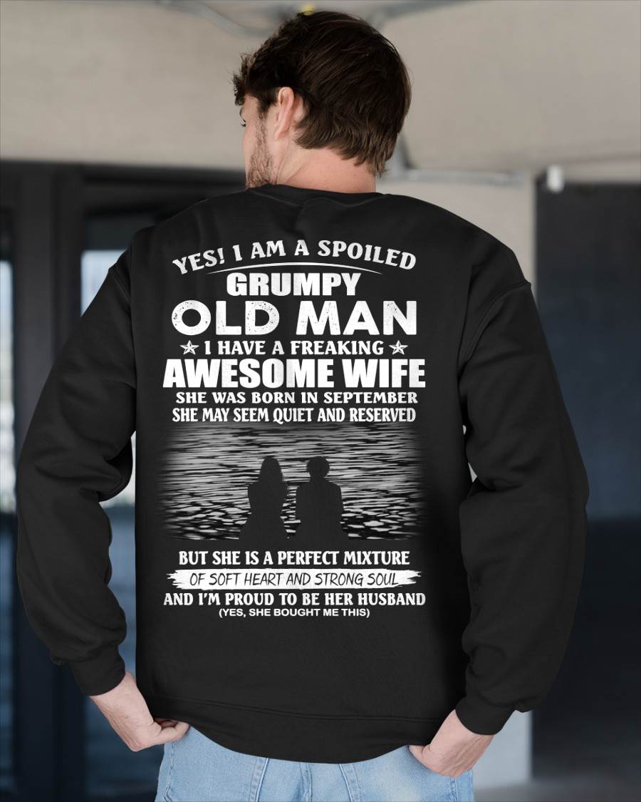 SEPTEMBER, I HAVE A FREAKING AWESOME WIFE – Gift T Shirt From Wife For Husband – SNOW MALE09 (SKU2602-24-09)