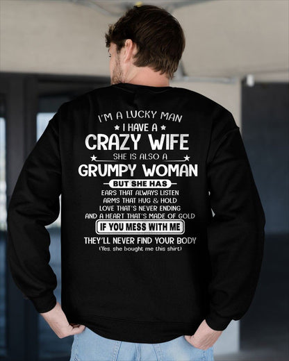 LUCKY MAN OF A GRUMPY WIFE  - GIFT FROM WIFE - SNOW00 (SKU12-277-00)