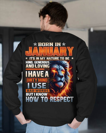 JANUARY, I KNOW HOW TO RESPECT – SNOW MALE01 (SKU08-84-01)