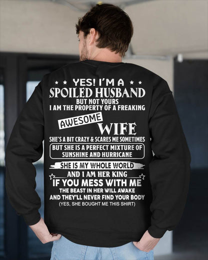 I AM THE PROPERTY OF A FREAKING AWESOME WIFE Gift T Shirt from Wife for Husband – SNOW MALE00 (SKU12-232-00)