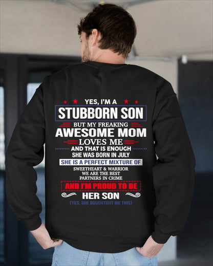 JULY, WE ARE THE BEST PARTNERS IN CRIME - GIFT SHIRT FROM MOM TO SON - SNOW07 (SKU2603-182-07)