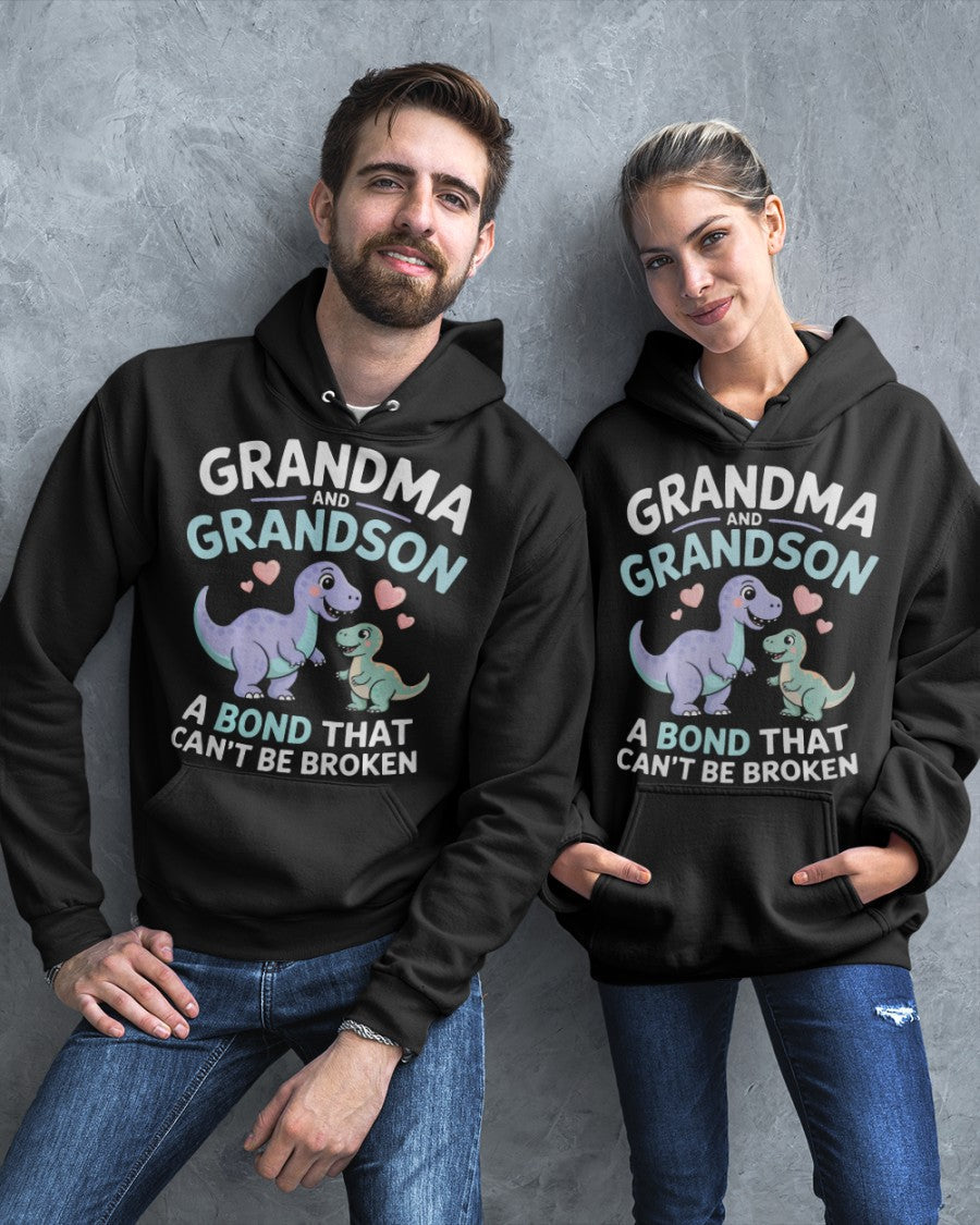 GRANDMA AND GRANDSON A BOND THAT CAN'T BE BROKEN DINOSAUR UNISEX T-SHIRT snow00 (SKU-GMS4)
