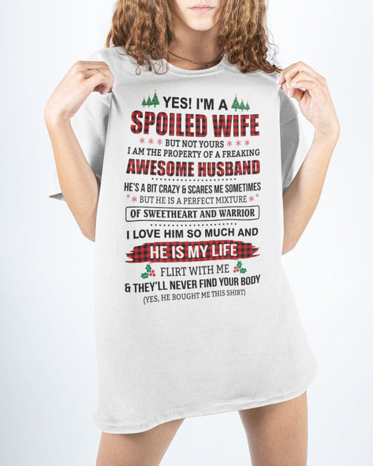 SPOILED WIFE OF AWESOME HUSBAND - PERFECT CHRISTMAS GIFT FROM HUSBAND - SNOW00