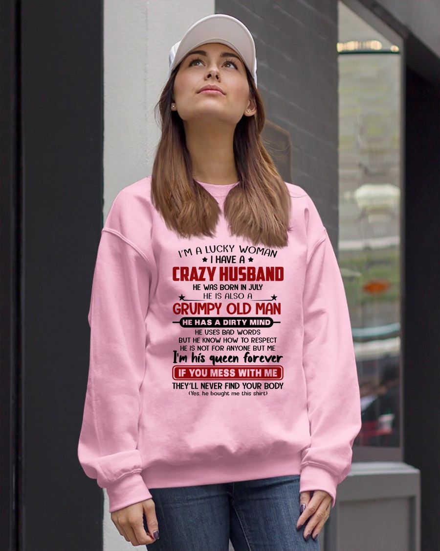 JULY - TO MY WIFE - I'M A LUCKY WOMAN - GIFT FROM HUSBAND - SNOW07 (SKU12-282-07)