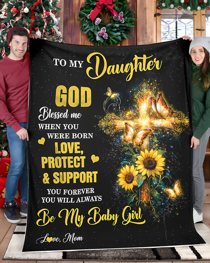 Special Gift For Your Daughter Blanket - From Mom (SKU2608-327)