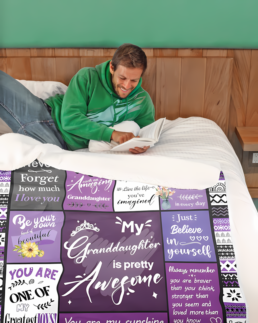 Special Gift For Your Granddaugher Blanket - From Grandma (SKUB11-BLK-03)