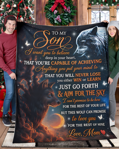 Special Gift For Your Son Blanket - From Mom (SKU2606-11)