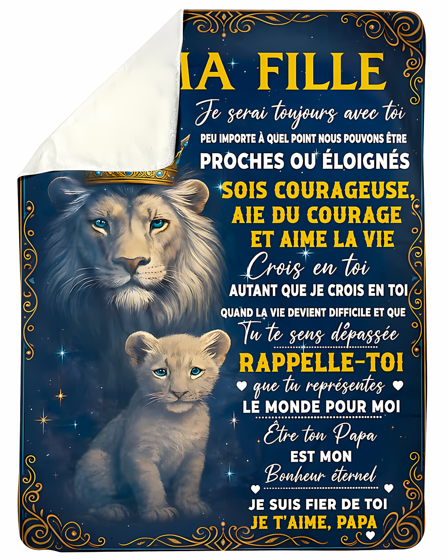 Couverture Cadeau Spécial Pour Votre Fille - De la part de Papa (SKU2606-189)