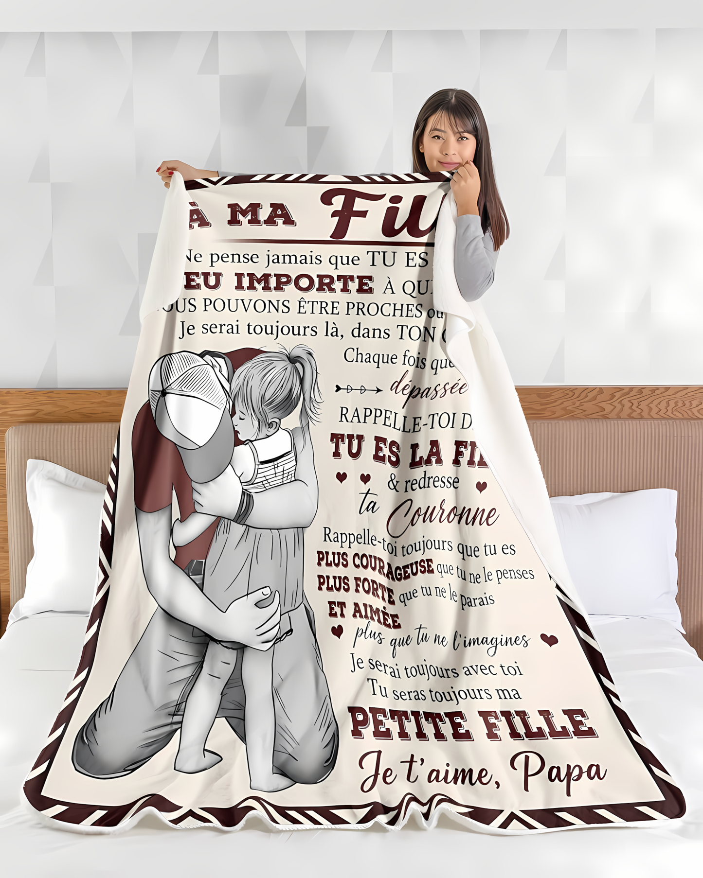 Couverture Cadeau Spécial Pour Votre Fille - De la part de Papa (SKU2606-190)