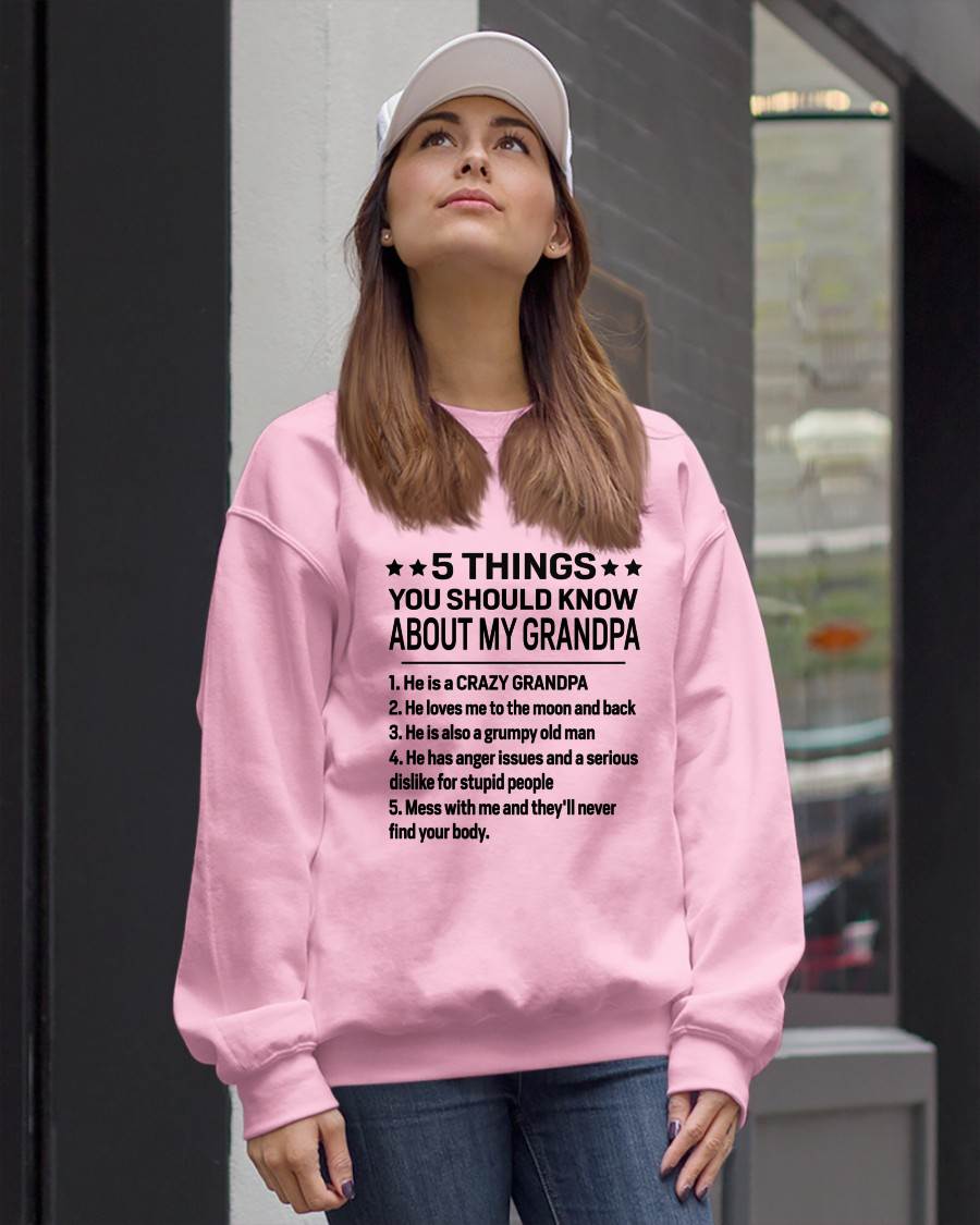 FIVE THINGS YOU SHOULD KNOW ABOUT MY GRANDPA - GIFT FROM GRANDPA - snow00 (SKU2603-134-00)