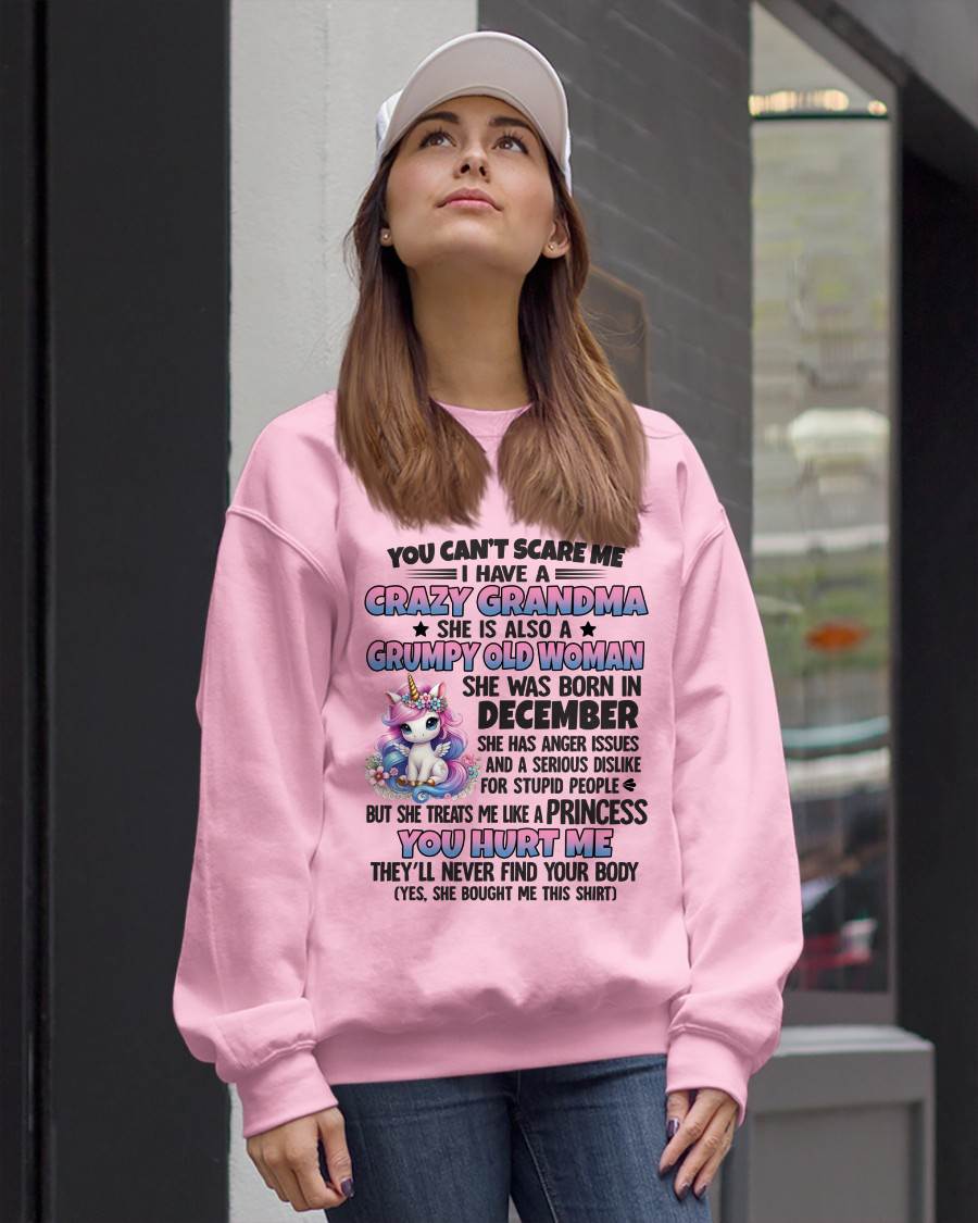 DECEMBER - YOU CAN'T SCARE ME - GIFT FROM GRANDMA - SNOW12 (SKU09-106-12)