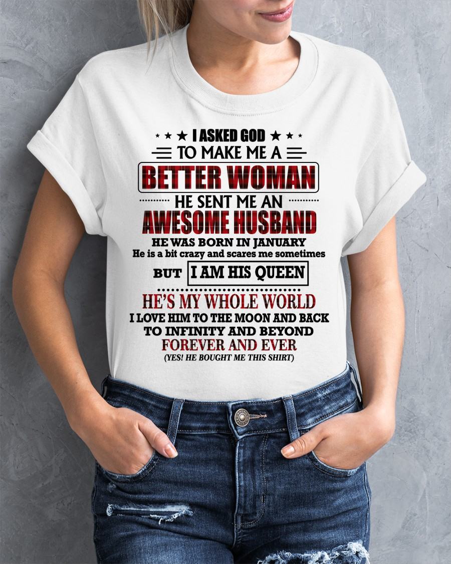 JANUARY - GOD SENT ME AN AWESOME HUSBAND - GIFT FROM HUSBAND - SNOW01 (SKU12-321-01)