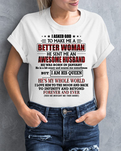 JANUARY - GOD SENT ME AN AWESOME HUSBAND - GIFT FROM HUSBAND - SNOW01 (SKU12-321-01)