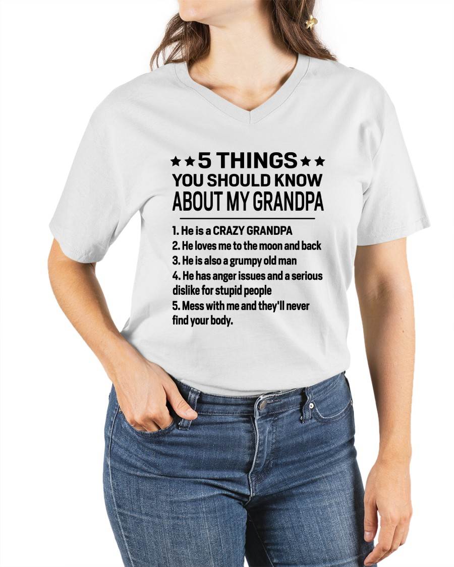 FIVE THINGS YOU SHOULD KNOW ABOUT MY GRANDPA - GIFT FROM GRANDPA - snow00 (SKU2603-134-00)