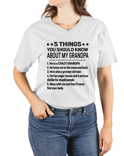 FIVE THINGS YOU SHOULD KNOW ABOUT MY GRANDPA - GIFT FROM GRANDPA - snow00 (SKU2603-134-00)