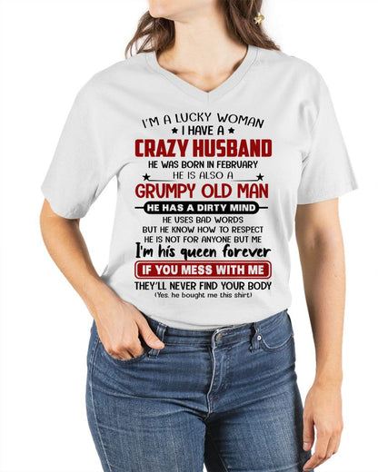 FEBRUARY - TO MY WIFE - I'M A LUCKY WOMAN - GIFT FROM HUSBAND - SNOW02 (SKU12-282-02)