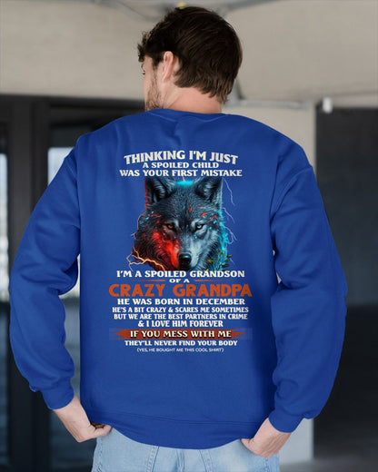 DECEMBER - SPOILED GRANDSON - GIFT FROM GRANDPA - SNOW12 (SKU26T-01-43-12)