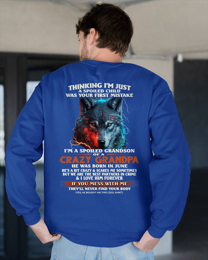 JUNE -  SPOILED GRANDSON - GIFT FROM GRANDPA - SNOW06 (SKU26T-01-43-06)