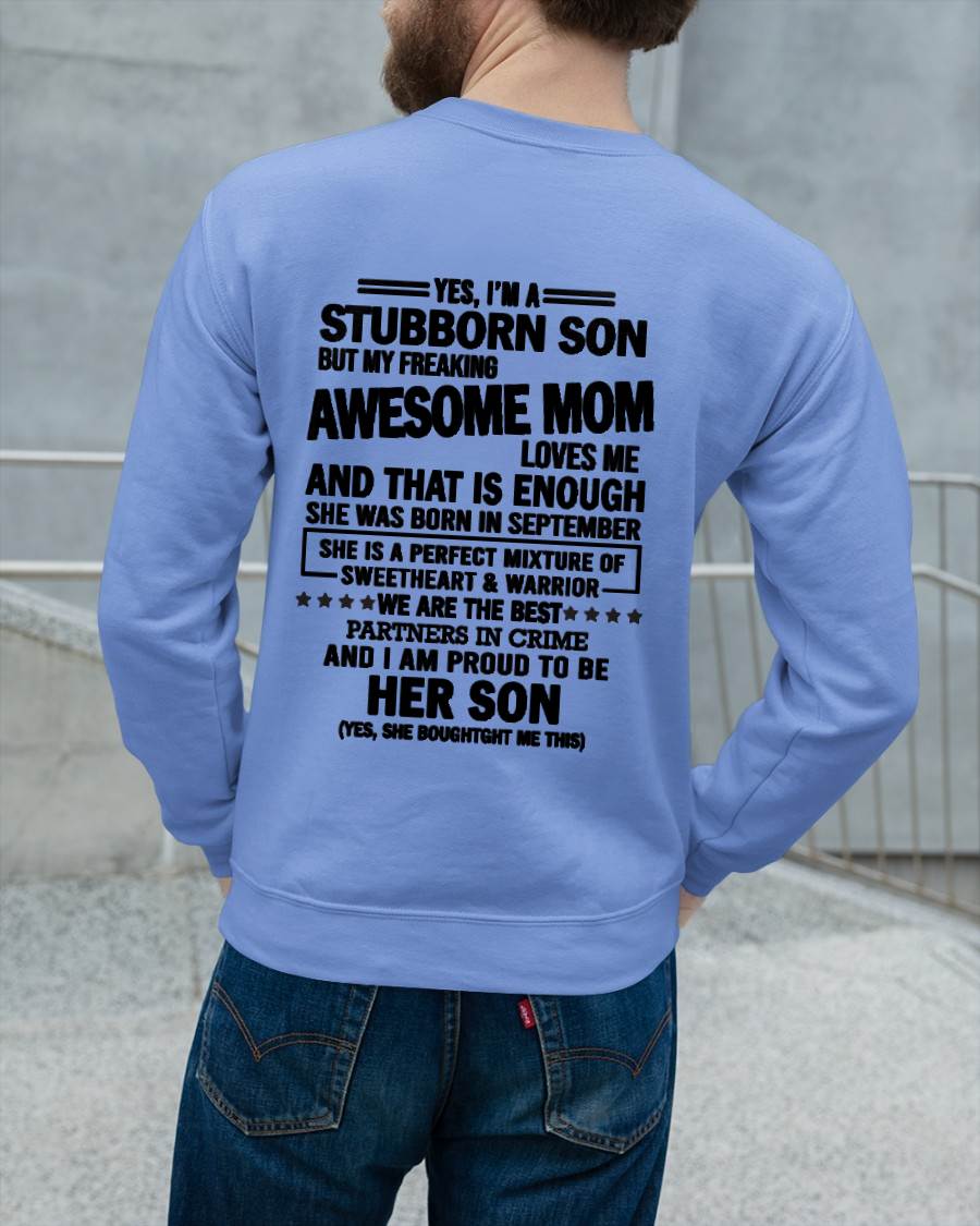 SEPTEMBER, WE ARE THE BEST PARTNERS IN CRIME - GIFT SHIRT FROM MOM TO SON - SNOW09 (SKU2603-189-09)