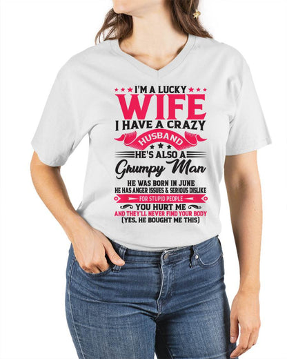 JUNE - TO MY WIFE - I'M A LUCKY WIFE - GIFT FROM HUSBAND - SNOW06 (SKU10-136-06)
