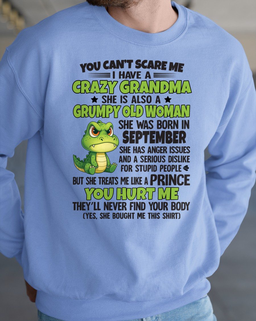 SEPTEMBER - YOU CAN'T SCARE ME - FOR GRANDSON - GIFT FROM GRANDMA - snow09 (SKU09-85-09)