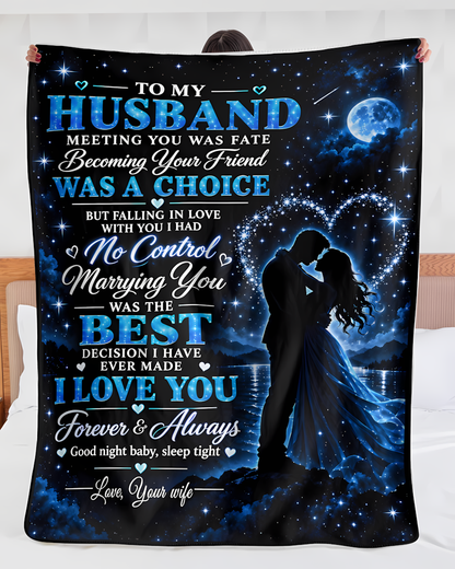 BLANKET FOR HUSBAND – COMFORT & WARMTH GIFT FROM WIFE- SNOW00 (SKU2609-190)
