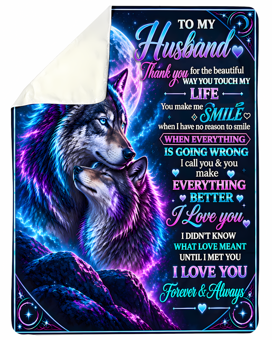 BLANKET FOR HUSBAND – COMFORT & WARMTH GIFT FROM WIFE- SNOW00 (SKU2609-178)