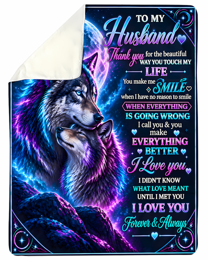 BLANKET FOR HUSBAND – COMFORT & WARMTH GIFT FROM WIFE- SNOW00 (SKU2609-178)