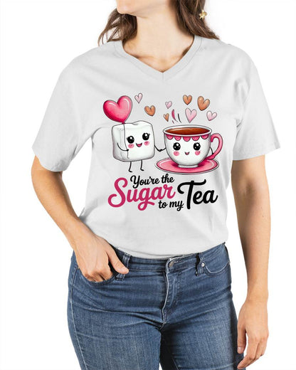 YOU'RE THE SUGAR TO MY TEA - VALENTINE T-SHIRT FROM BOYFRIEND, HUSBAND - SNOW00 (SKU26T-01-29)