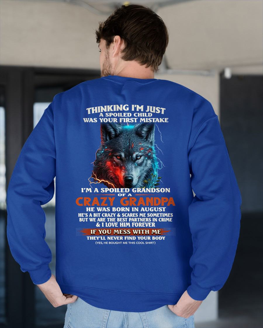 AUGUST - SPOILED GRANDSON - GIFT FROM GRANDPA - SNOW08 (SKU26T-01-43-08)